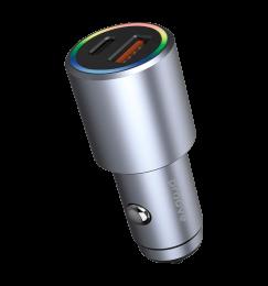 АЗП Proove Double Energy Plus 53W (USB + Type-C) (metal gray)