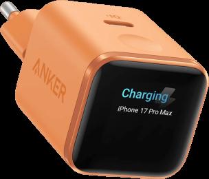 Адаптер ANKER Nano Charger - 45W USB-C Smart Display (Orange)