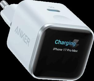 Адаптер ANKER Nano Charger - 45W USB-C Smart Display (Blue)
