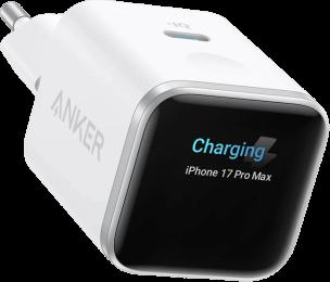 Адаптер ANKER Nano Charger - 45W USB-C Smart Display (White)