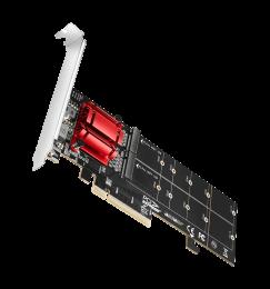 Aдаптер AXAGON PCEM2-ND PCIe 2x NVMe M.2 controller