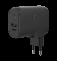Адаптер Belkin 25Вт USB-С PD, PowerBank 5000мА·год, кабель USB-C > USB-C, 1м, Black (BPZ003BT1MBK-B6)
