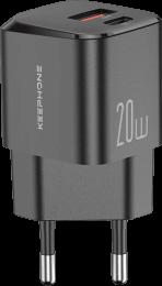 Адаптер Keephone 20W Type-C+ USB-A Power Adapter Black (KPRACH061ACBK)