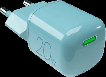 Адаптер Puro wall charger GaN 1 USB-C, 20W Green PUFCMTCUSBC20WGGRN