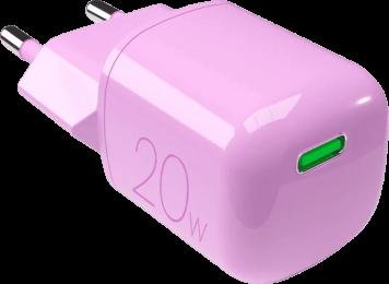 Адаптер Puro wall charger GaN 1 USB-C, 20W Pink PUFCMTCUSBC20WGPINK
