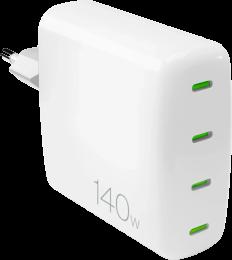 Адаптер Puro GaN Wall Charger with 4 USB-C ports, 140W, white (PUFCMTCUSB3C140WGWHI)