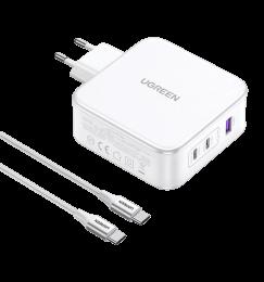 Адаптер UGREEN CD289 GaN Fast Charger 140W with Cable White (15339)