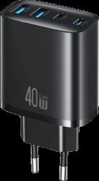 Адаптер Usams CC330 T70 40W A+A+C+C 4-Port GaN Fast Charger