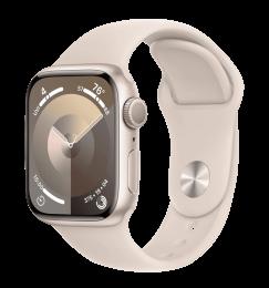 Apple Watch Series 9 45mm Starlight Aluminum Case Starlight Sport Band - M/L (MR973) Б/В