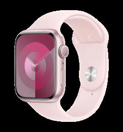 Apple Watch Series 9 41mm Pink Aluminum Case with Light Pink Sport Band S/M (MR933) Б/В
