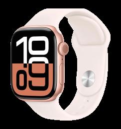 Apple Watch Series 10 46mm Rose Gold Aluminum Case with Light Blush Sport Band - S/M (MWWT3) Б/В