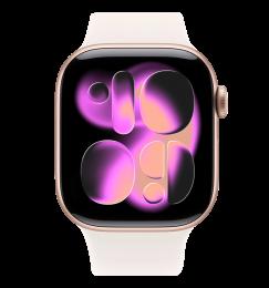 Apple Watch Series 11 GPS 42mm Rose Gold Aluminium Case with Light Blush Sport Band - S/M (MEU04)
