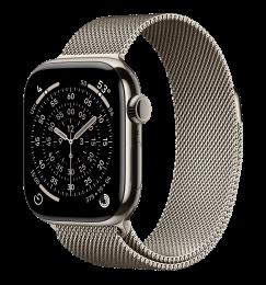 Apple Watch Series 11 GPS + Cellular 42mm Natural Titanium Case with Natural Milanese Loop (MF8P4)