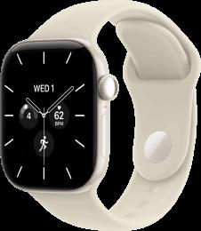 Apple Watch Series 12 Cellular 42mm Pearl White Ceramic Case with Sand Sport Band S/M (MJGW4)