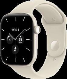 Apple Watch Series 12 Cellular 46mm Pearl White Ceramic Case with Sand Sport Band S/M (MJH14)