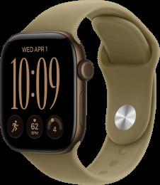 Apple Watch Series 12 GPS 42mm Dark Bronze Aluminum Case with Olive Sport Band M/L (MJEG4)