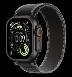Apple Watch Ultra 3 GPS + Cellular 49mm Black Titanium Case with Black/Charcoal Trail Loop - S/M (MF1D4)