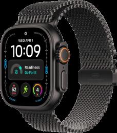 Apple Watch Ultra 4 Black Titanium Case with Black Titanium Milanese Loop M (MJAV4)