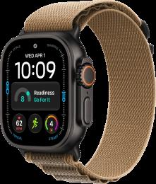 Apple Watch Ultra 4 Black Titanium Case with Desert Alpine Loop S (MJCT4+MKF34)