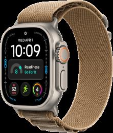 Apple Watch Ultra 4 Natural Titanium Case with Desert Alpine Loop L (MJAG4)