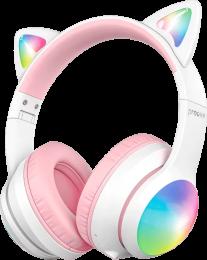 Беспроводные наушники Proove Kids LumiCat (APP) white/pink