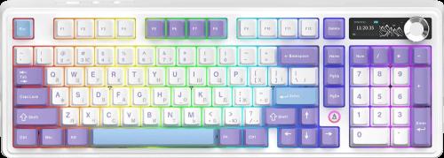 Бездротова механічна клавіатура Ajazz AK980 V2 Gift Switch V2 Purple White Blue (AK980-V2-G-PWB)