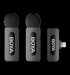 Бездротовий петличний мікрофон BOYA BY-V2 Lightning Black