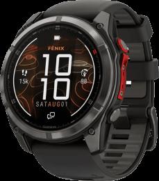 Cмарт-годинник Garmin Fenix 8 Pro 51 mm MicroLED Carbon Gray Titanium with Black/Pebble Gray (010-03380-00/01/05) UA