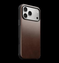 Чохол Nomad Modern Leather Horween Rustic Brown for iPhone 17 Pro (NM014292858)