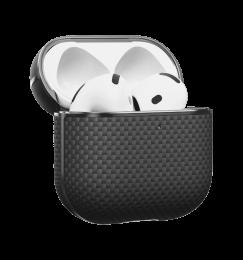 Чохол Pitaka Aramid Fiber Magnetic Plain Black/Grey for Airpods 4th Gen (APM2404)