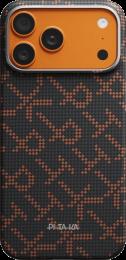 Чохол Pitaka Edge Ultra-Slim Monogram Black/Orange for iPhone 17 Pro Max (KI1704PTKP)