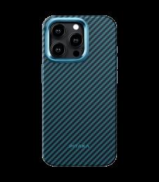 Чохол Pitaka MagEZ Case Pro 4 Twill 1500D Black/Blue for iPhone 15 Pro (KI1508PPA)