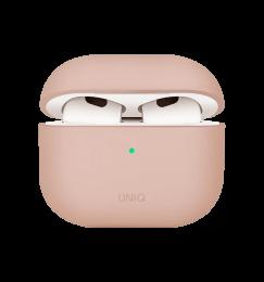 Чохол UNIQ Lino для AirPods 4 Silicone pink blush (UNIQ-AIRPODS(2024)-LINOPNK)