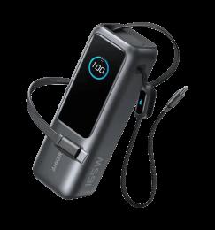 Додаткова батарея Anker - 25000 mAh 165W PD Built-In Double USB-C Cables (Black) (A1695H11)