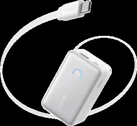 Додаткова батарея Anker Nano - 10000 mAh 45W Built-In USB-C Cable (White) (A1638H21)
