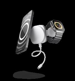 Дорожній зарядний пристрій Zens 2-in-1 MagSafe + Watch Travel Charger White (ZEDC24W/00)