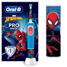 Электрическая зубная щетка ORAL-B Kids (3+) D103.413.2KX Spiderman+дорожный чехол (8006540773567)