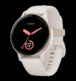 Смарт-годинник Garmin vivoactive 5 Cream Gold Aluminum Bezel with Ivory Case and Silicone Band (010-02862-11) UA