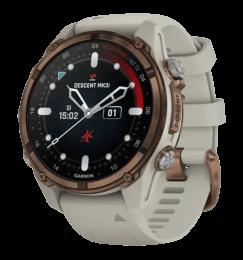 Смарт-годинник Garmin Descen Mk3i – 43 mm Bronze PVD Titanium with French Gray Silicone Band (010-02753-13/14)