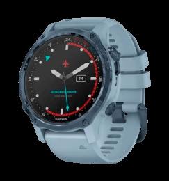 Спортивний годинник Garmin Descent Mk2S Mineral Blue with Sea Foam Silicone Band (010-02403-07)