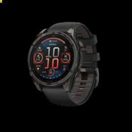 Спортивний годинник Garmin Fenix 8 47mm AMOLED Sapphire Carbon Gray DLC Titanium w. Black/Pebble Gray S. Band (010-02904-20/2