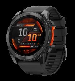 Спортивний годинник Garmin Fenix 8 51mm AMOLED Slate Gray with Black Silicone Band (010-02905-00)