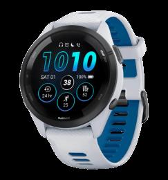 Смарт-годинник Garmin Forerunner 265 Black Bezel w. Whitestone Case and Whitestone/Tidal Blue S. Band (010-02810-01/11/51) UA