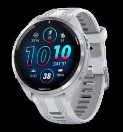 Спортивний годинник Garmin Forerunner 965 Titanium Bezel w. Whiteston Case and Whiteston/Powder Gray S.Band (010-02809-01/11)