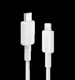 Кабель ANKER 322 USB-C to Lightning - 1.8m Nylon (Білий)