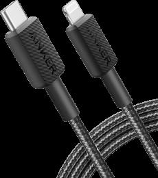 Кабель ANKER 322 USB-C to Lightning - 1.8m Nylon (Чорний)