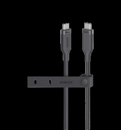 Кабель ANKER USB-C to USB-C - 0.9m 240W 20 Gbps 4K Video Tranfer Bio-Nylon (Чорний)