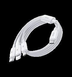 Кабель Benks D46 3in1 Type-С  toType-C*2 ,Lighting White (12W) (C.D.SJ.FC.WE.G032)