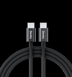 Кабель Benks D46 Type-C/Type-C Black 2m (60W) (C.D.SJ.FC.BK.C032)