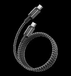 Кабель Benks D49 C to C Kevlar Braided Data Cable 100W（1.2m/Black) (C.D.SJ.FC.BK.0034)
